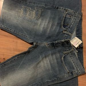 Bebe Carmen Lurex emb jeans